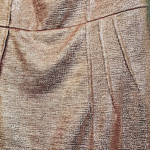 Emilia Wickstead Judi Crepe Rose Gold Metalic Sleeveless Cocktail Mini Dress - Picture 17 of 17